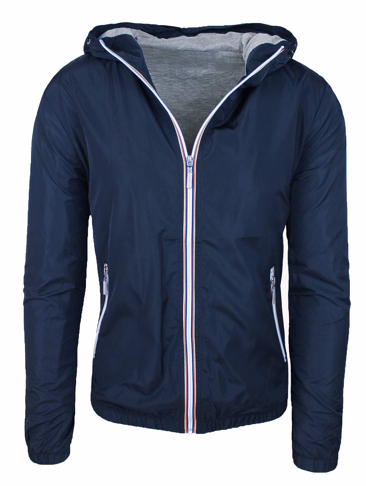 Evoga Giubbotto giacca uomo primavera estate casual impermeabile giubbino jacket estivo con cappuccio