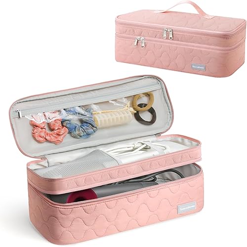 Scandihome Estuche de transporte de viaje de doble capa compatible con secador de pelo Revlon de un solo paso y cepillo de aire caliente