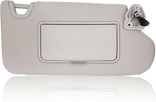 Visera parasol para lado del pasajero derecho gris con luz compatible con Nissan Altima 2013 2014 2015 2016 2017 2018 reemplaza # 96400-3TA2A