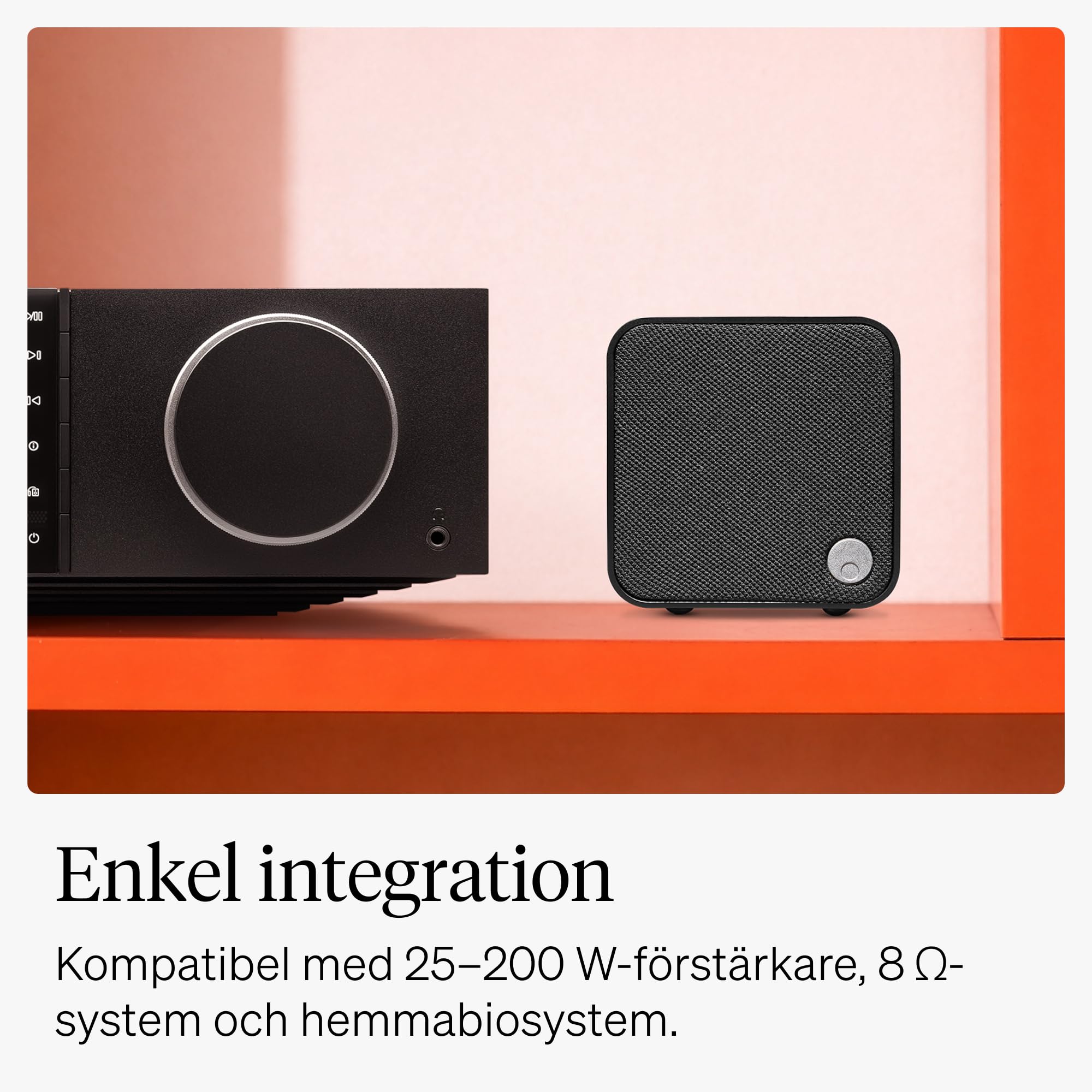 Cambridge Audio MSX 10 – Ultra-kompakte kabelgebundene Satellitenlautsprecher für Regal & Desktop, BMR-Technologie, HiFi-Stereo, Gaming-Setup, Wand-/Stativmontage - Verstärker erforderlich – Schwarz