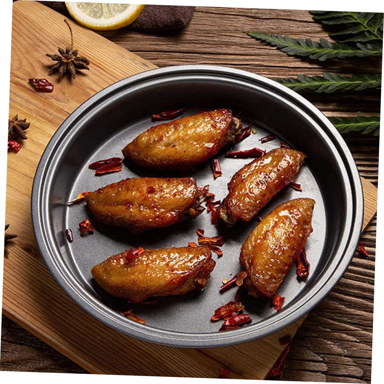 OKUMEYR 2Pcs Non Stick Pizza Baking Pans Bakeware for Home Kitchen for Pizza Steak and More