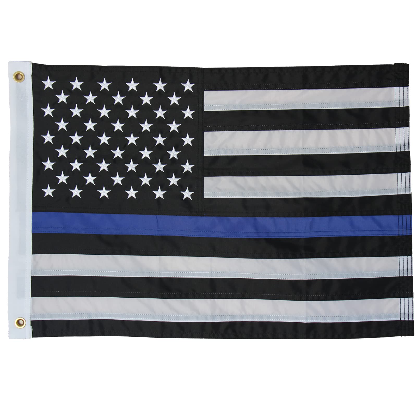Amazon.com : TOPFLAGS Thin Blue Line Flag 12x18 Inch Back the Blue