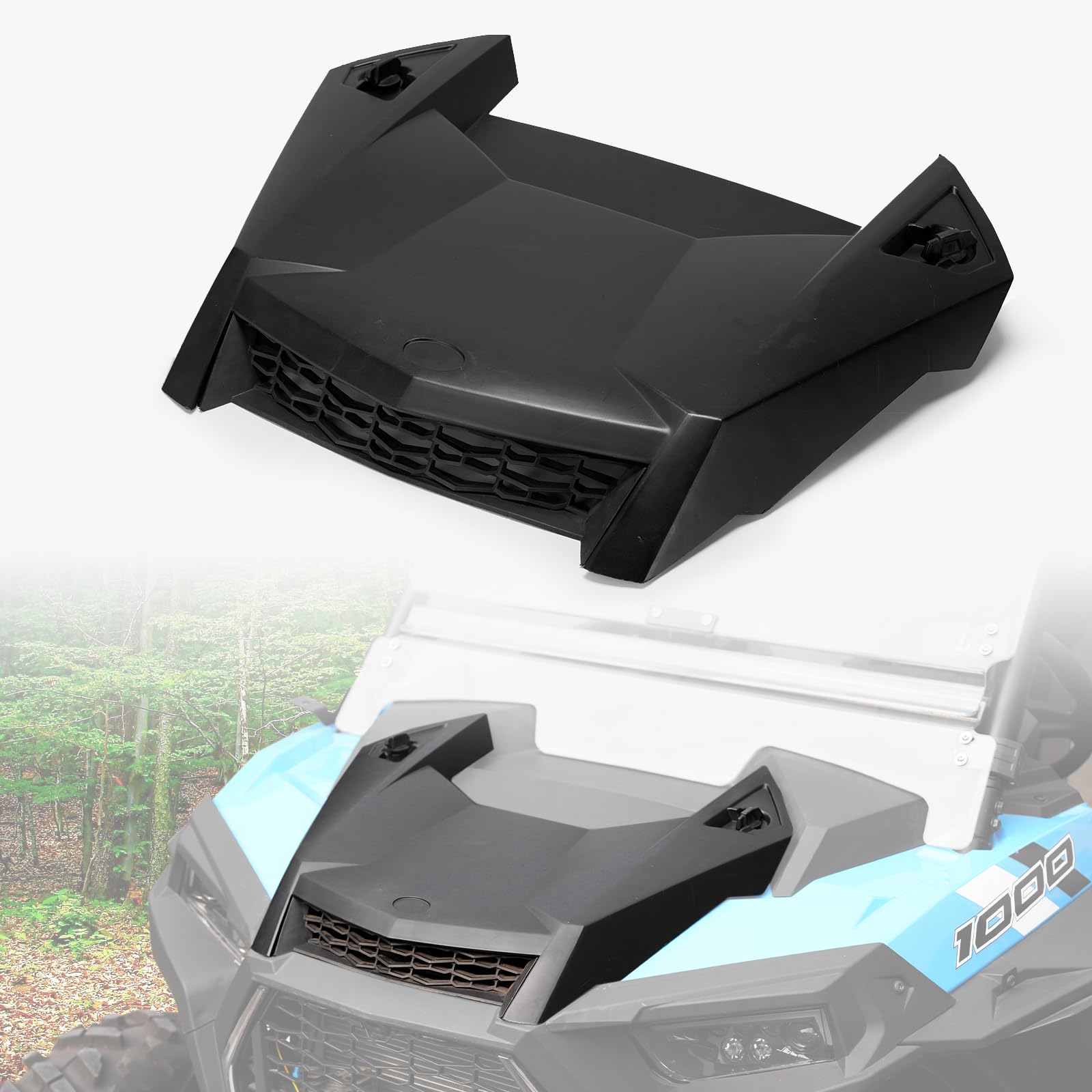 HAKA TOUGH Hood Scoops for Polaris RZR XP 1000 2019-2023, Relacement for OEM# 5454429-632, Hood with Scoop for Polaris XP Turbo Accessories