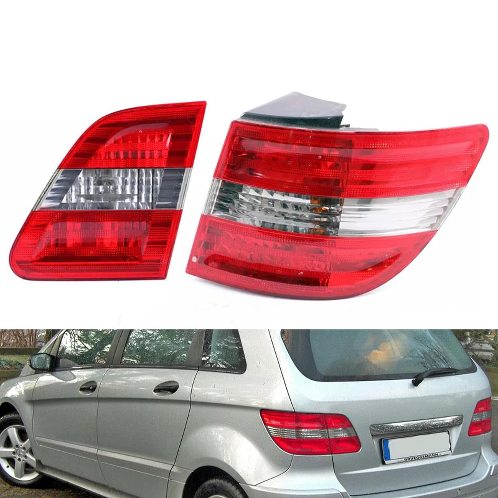 HZTKXADV Tail Light Cover Signal Lamp Auto Reversing Taillight Cover Accessories Without Bulb For Benz B-Class W245 2005-2011