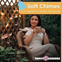 Vista 3 de Happy Gardens Estaca de jardín de lirio de cala con campanas Decoraciones de flores de lirios de bronce para exteriores