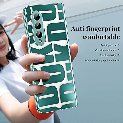 Miniatura 7 de Funda para Galaxy Z Fold 3, diseño de moda, protección de bisagra, cubierta de policarbonato duro para Samsung Galaxy Z Fold 3 5G, con protector de