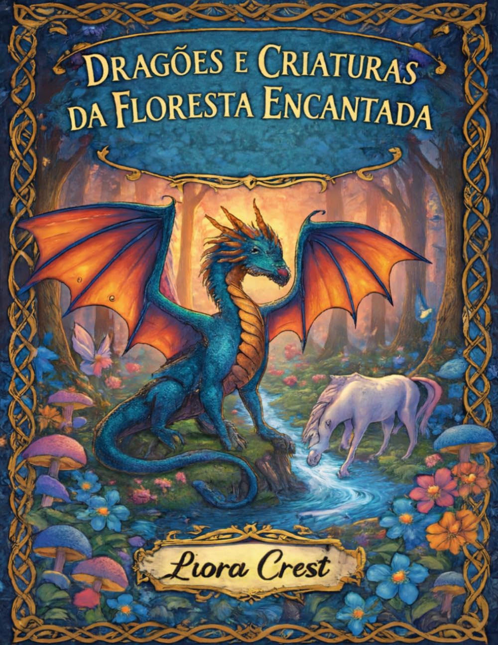 Dragões e Criaturas da Floresta Encantada: Um Livro de Colorir Mágico para Todas as Idades