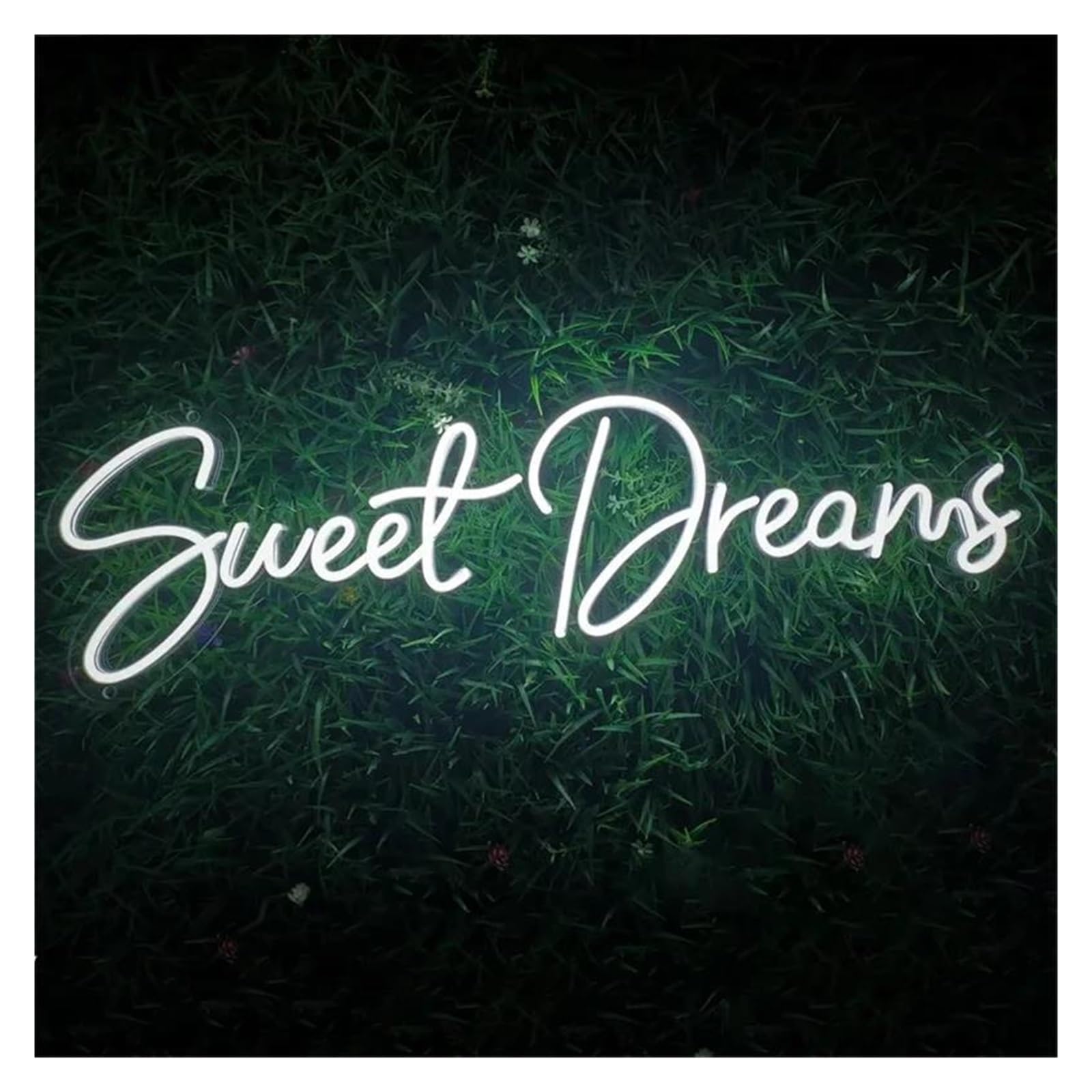Gamer Glas Neon Licht ， Neonschild „Sweet Dreams“ for Wanddekoration, LED-Lichtbuchstabe, Schlafzimmer, Zimmer, Hochzeitsfeier, Bar, Club, Hochzeit, beleuchtete Lampe, 45 cm x 15 cm