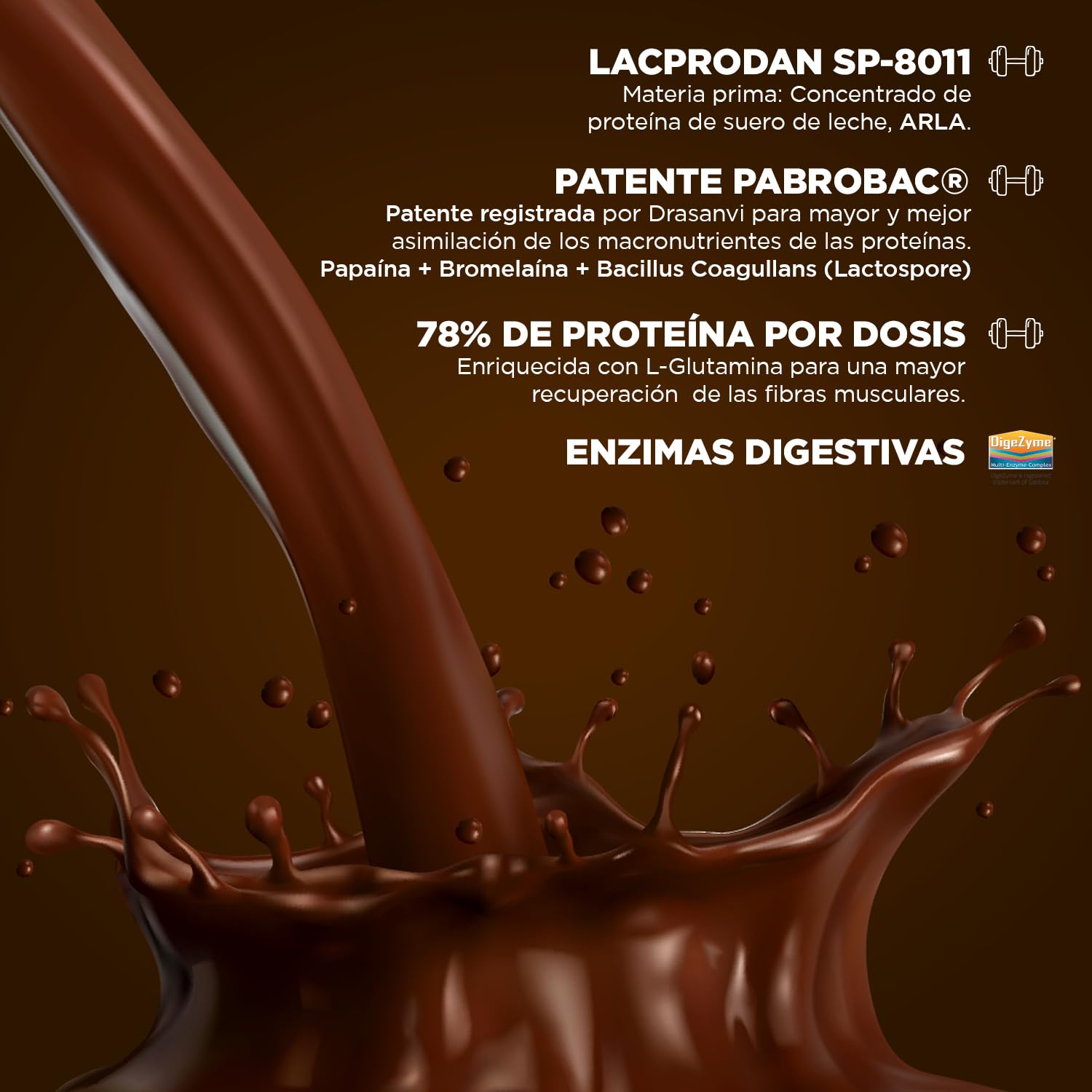 SPORT LIVE Concentrado de proteinas de suero de leche | Whey Protein en polvo con L-Glutamina y L-Leucina | Ayuda a aumentar tu masa muscular | Mejora tus batidos |Doble Chocolate | 2 KG