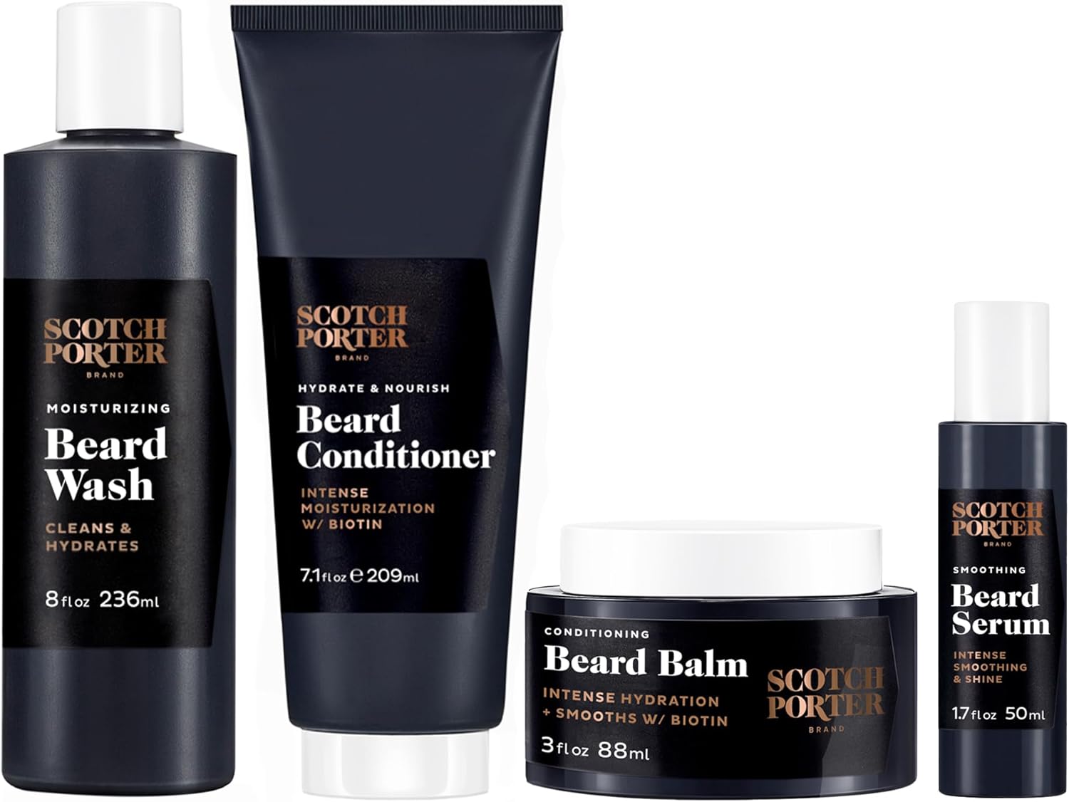 Scotch Porter Beard Collection Includes Beard Wash, Beard Conditioner