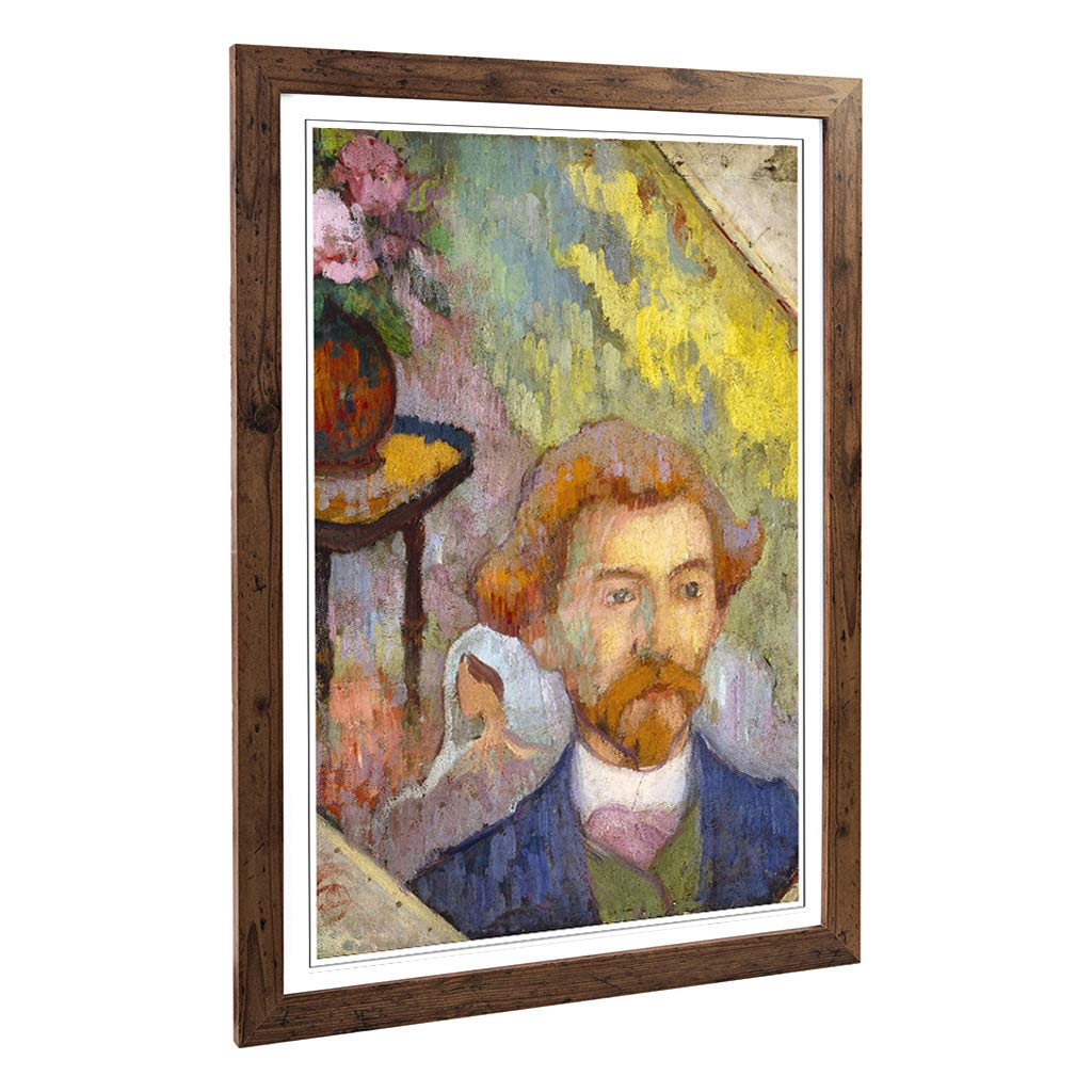 Big Box Art Framed Print of Claude Schuffenecker Emile Bernard Design | Wall Art Picture | Home Decor for Kitchen, Living Room, Bedroom, Hallway, Walnut, A2 / 24.5x18 Inch / 62x45cm