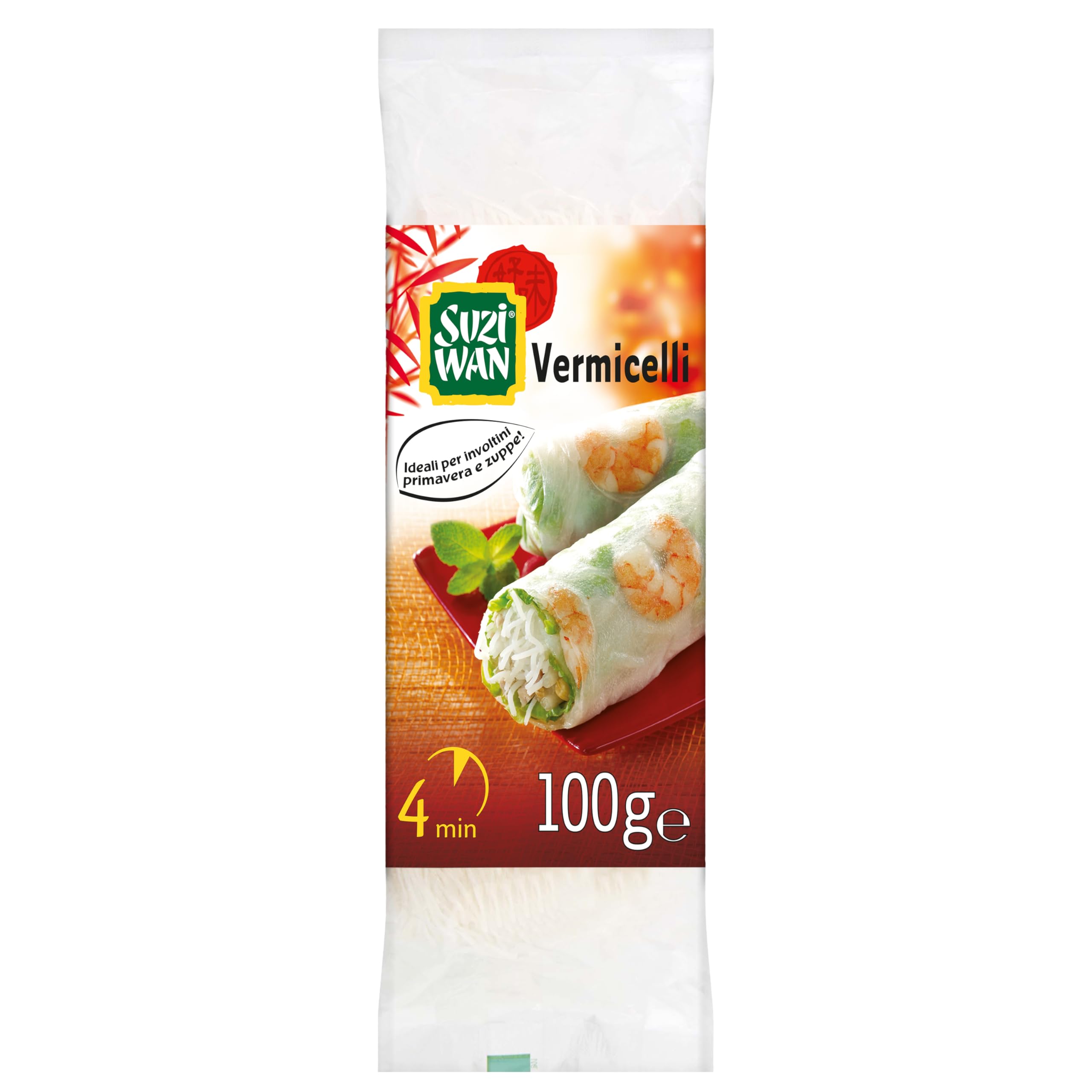 Suzi Wan, Vermicelli di Soia, Ideali per piatti tipici Orientali, 14 confezioni da 100 g