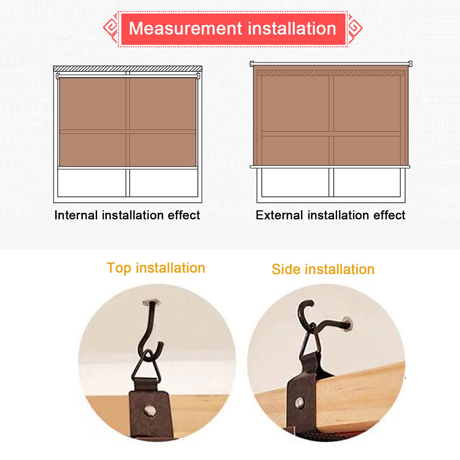 Partition Bureau Intimité Carbonisation Pare-Soleil de Store en Bambou,Store Romain Respirant,Store Enrouleur Occultant Filtrant La Lumière,pour Portes,Porche,Cour,Balcon (100x180cm/39x71in)