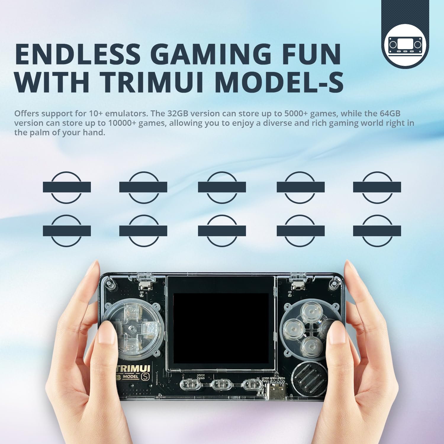 Amazon.com: TRIMUI Model S Mini Handheld Game Console, 2 inch IPS