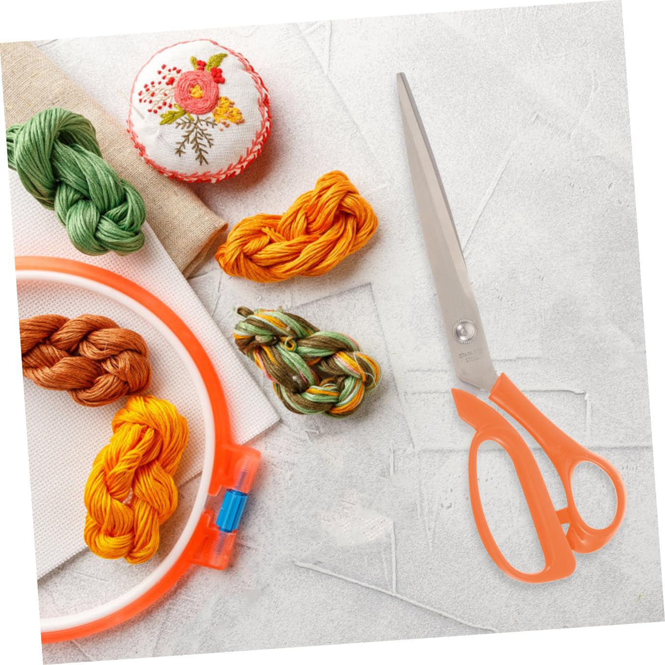 Uonlytech 5stücke Kreative Stoffschere Mit Ergonomischem Griff Hochwertige Und Bastelschere Für Für Handwerk Schule Und Büro Orange
