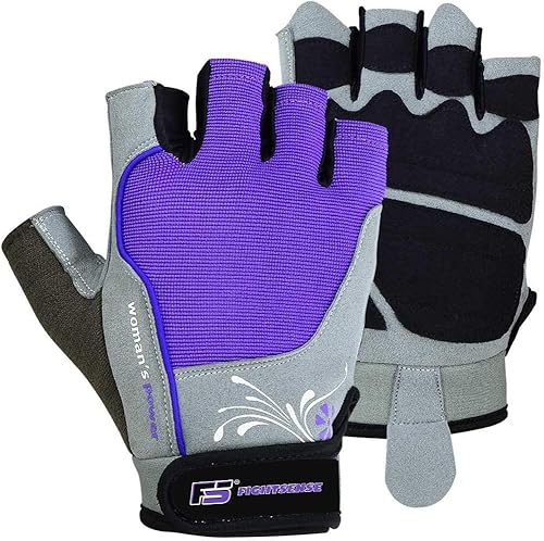Miniatura 1 de FIGHTSENSE Ejercicios de levantamiento de pesas Guantes Cuero Entrenamiento Gimnasio Fitness Señoras Correa
