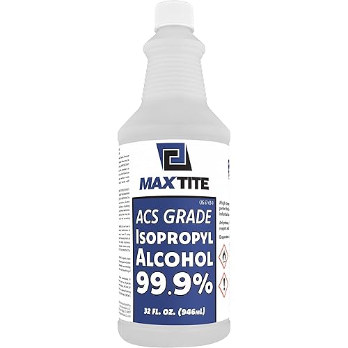 MaxTite 99.9% Isopropyl Alcohol ACS Reagent Grade (32 fl oz) - High Purity Premium ACS Reagent Lab Grade - Made in USA