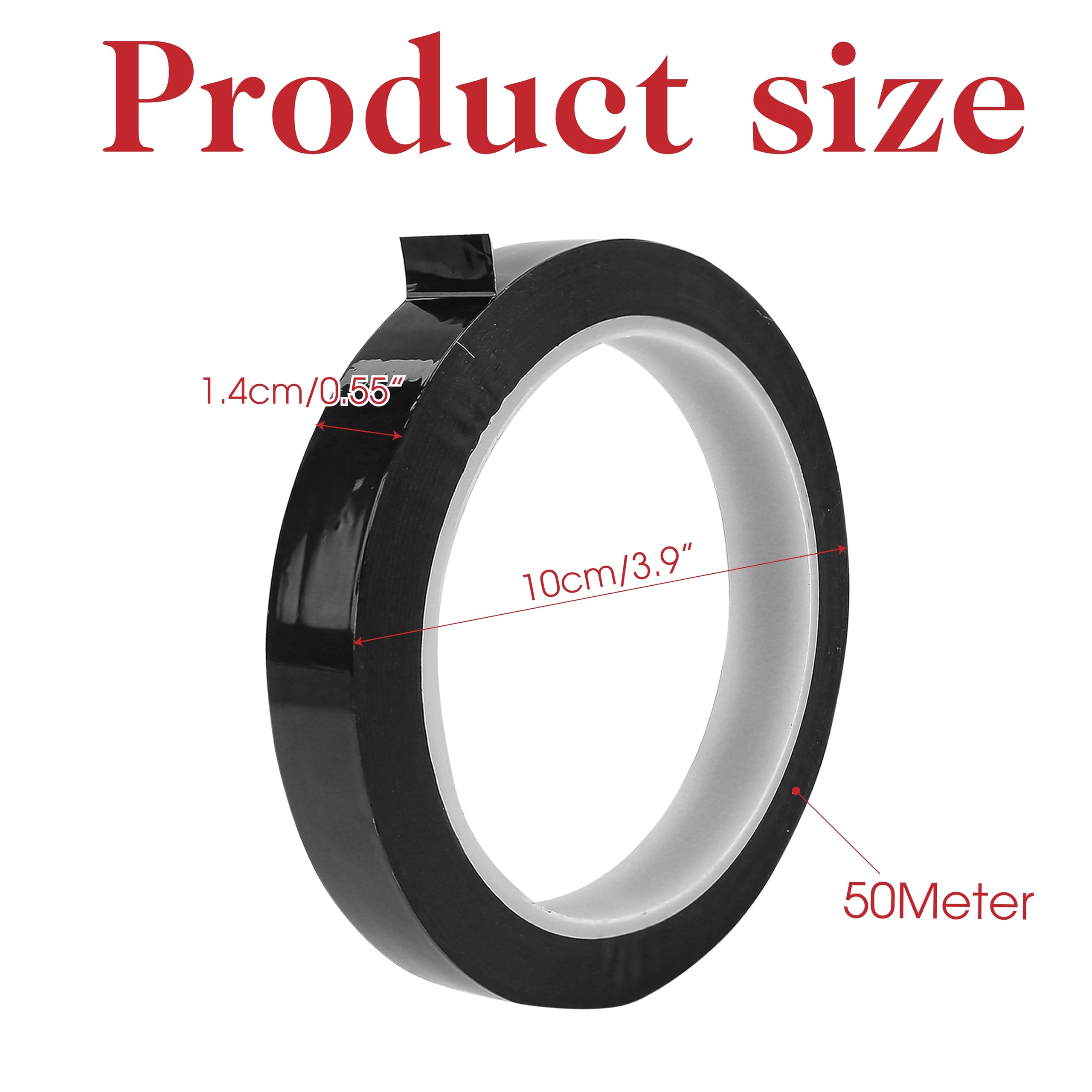 3D Printer Tape - 50m Black Masking Tape for 3D Printers -2