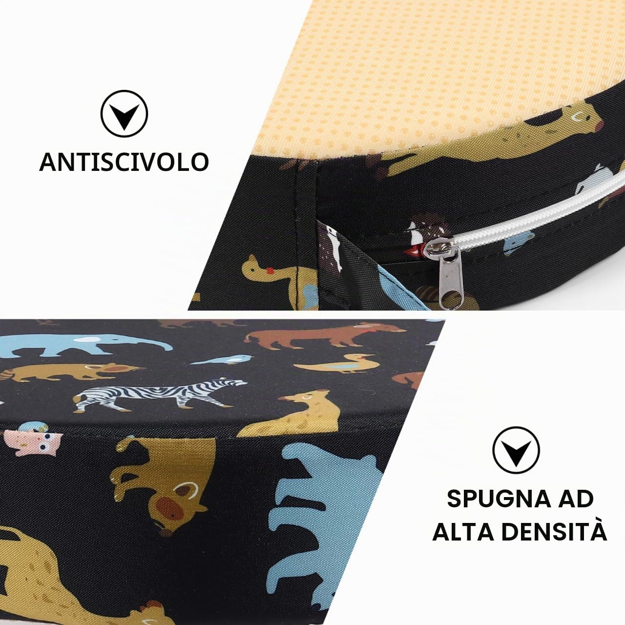 Toddmomy Alzasedia Bambini Rotondo Cuscino Rialzato Per Sedia Da Pranzo Con Imbottitura in Spugna Alta Densità Antiscivolo Facile Da Pulire Per Seggioloni Bambini 12.6X12.6X3.1 Pollici