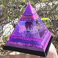 Vista 5 de RESINWORLD Super Large Clear Silicone Pyramid Molds for Resin, 2Pcs Inner Pyramid Silicone Molds + 1Pcs Plastic Frame, Shiny Resin Mold for Chakra