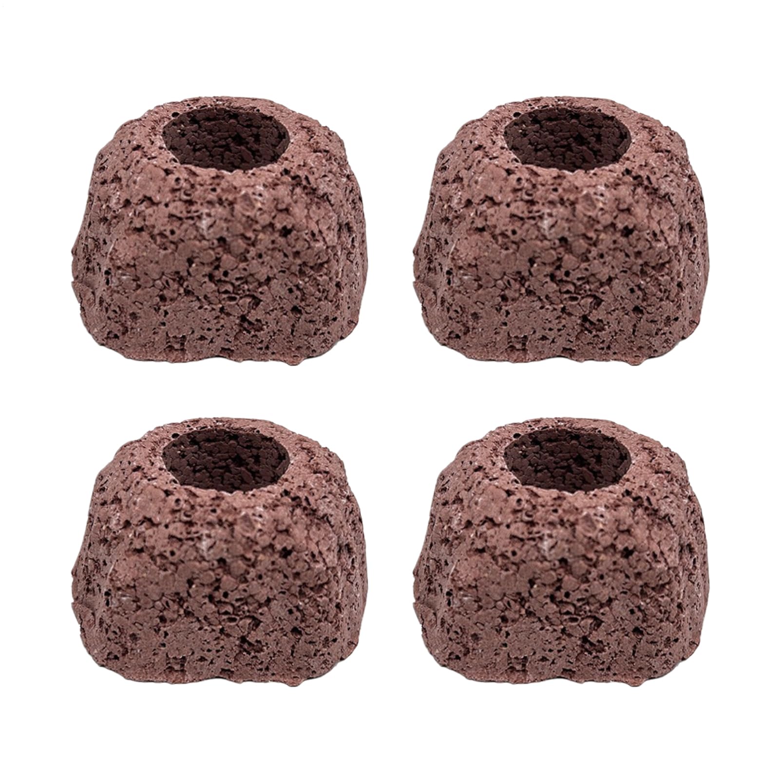 Aquarium Caves And Hides, 4pcs Volcanic Stone Colonization Ring, Water Plant Sinking Stone Natural Rock Shelter, For Bonsai Planter Pot Fish Tank