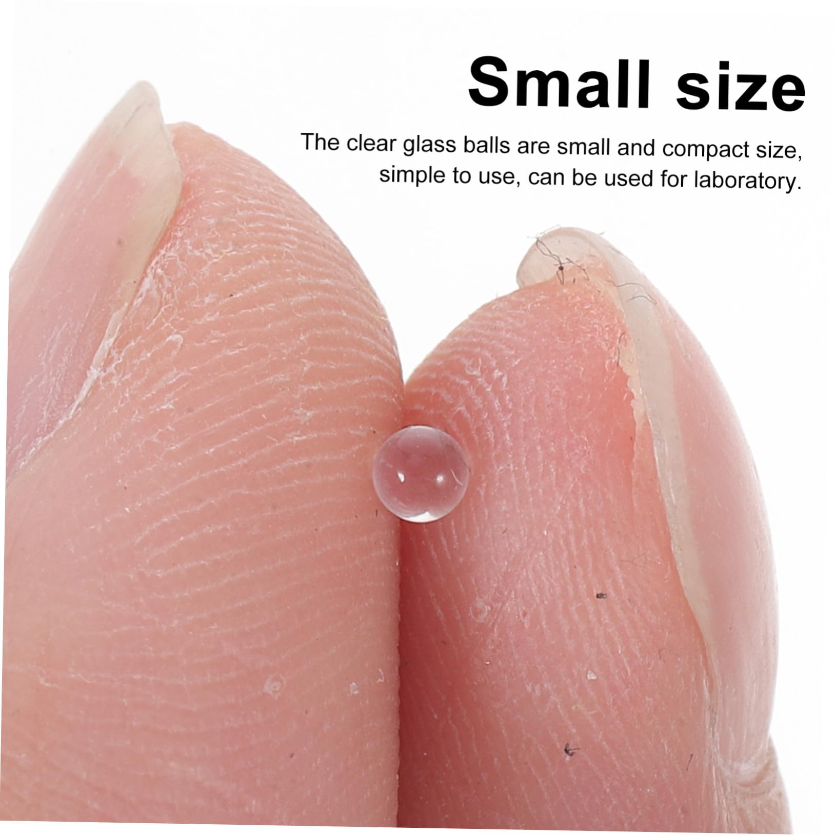 Ciieeo 2000 Piezas de Bolas de Vidrio Sólido Alta Dureza y Superficie Lisa, Esferas Transparentes de 2 Mm para Laboratorio y Experimentos Científicos