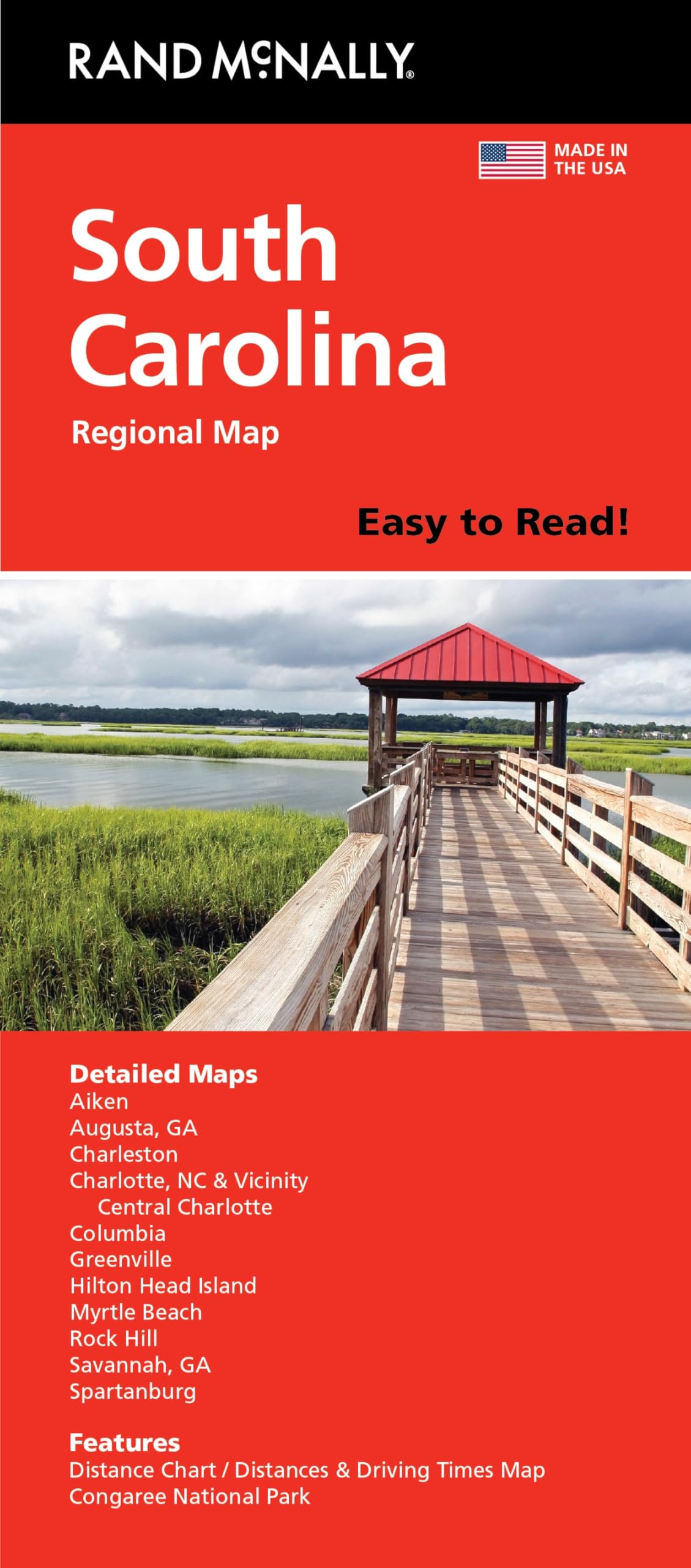 Rand McNally Easy to Read: South Carolina State Map