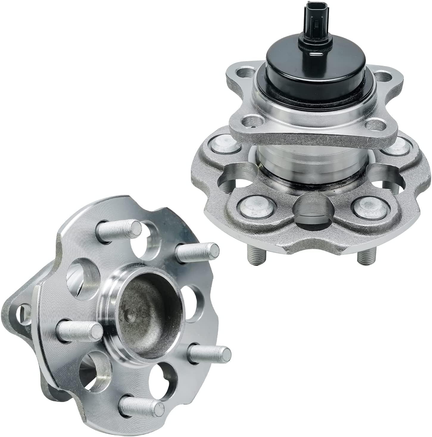 Detroit Axle - 4pc Front Rear Wheel Bearing Hubs Assembly for 2012-2018 Toyota Prius V, 5 Lugs 4 Front and Rear Wheel Bearing and Hubs 2013 2014 2015 2016 2017 Replacement