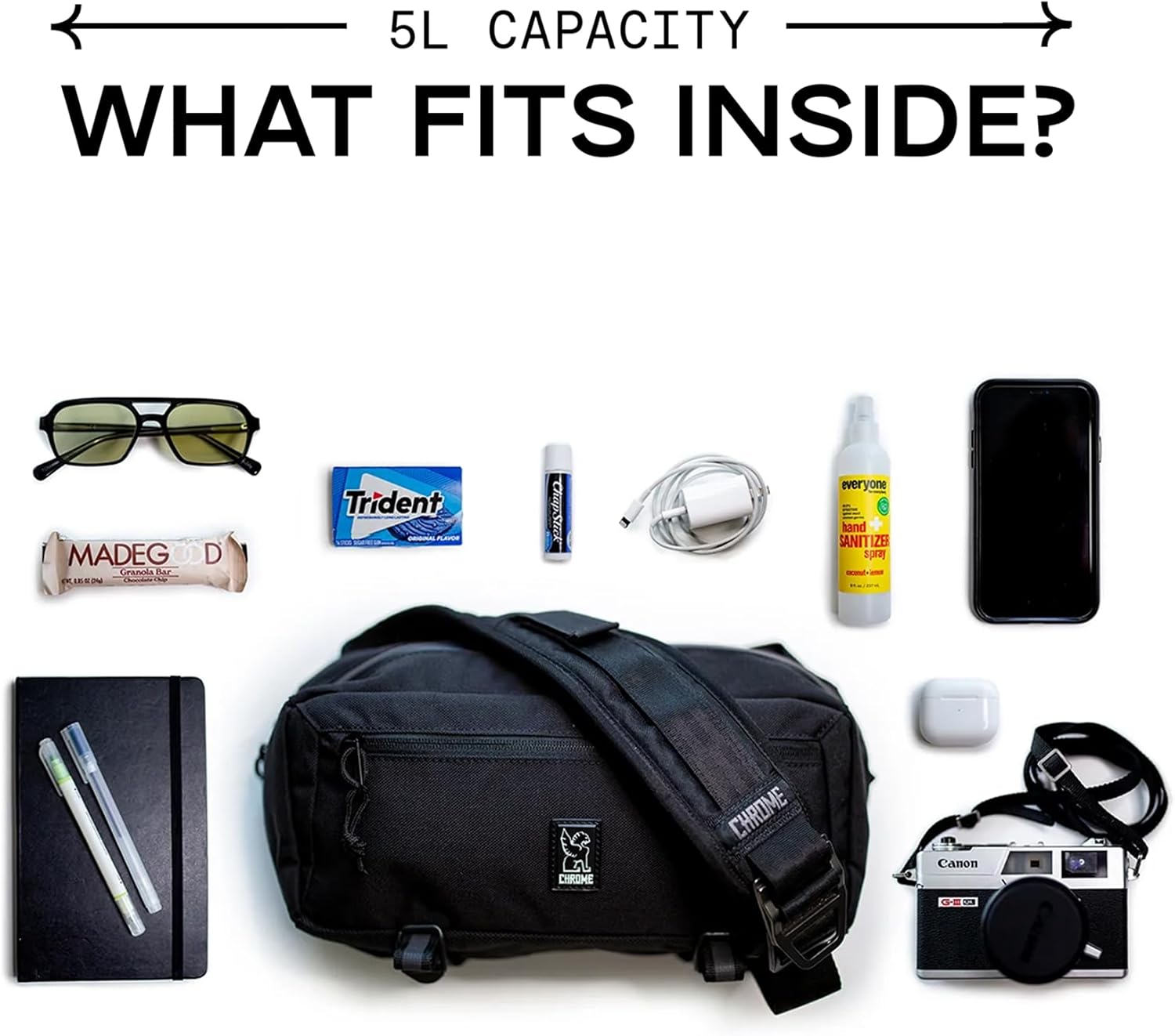 Chrome Industries Mini Kadet Sling Bag – Water Resistant Messenger Crossbody Bag - Image 4