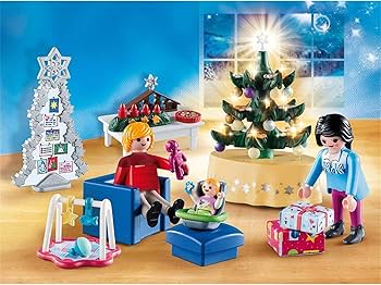 Amazon.com: Playmobil Christmas 9495 Christmas Living Room, for