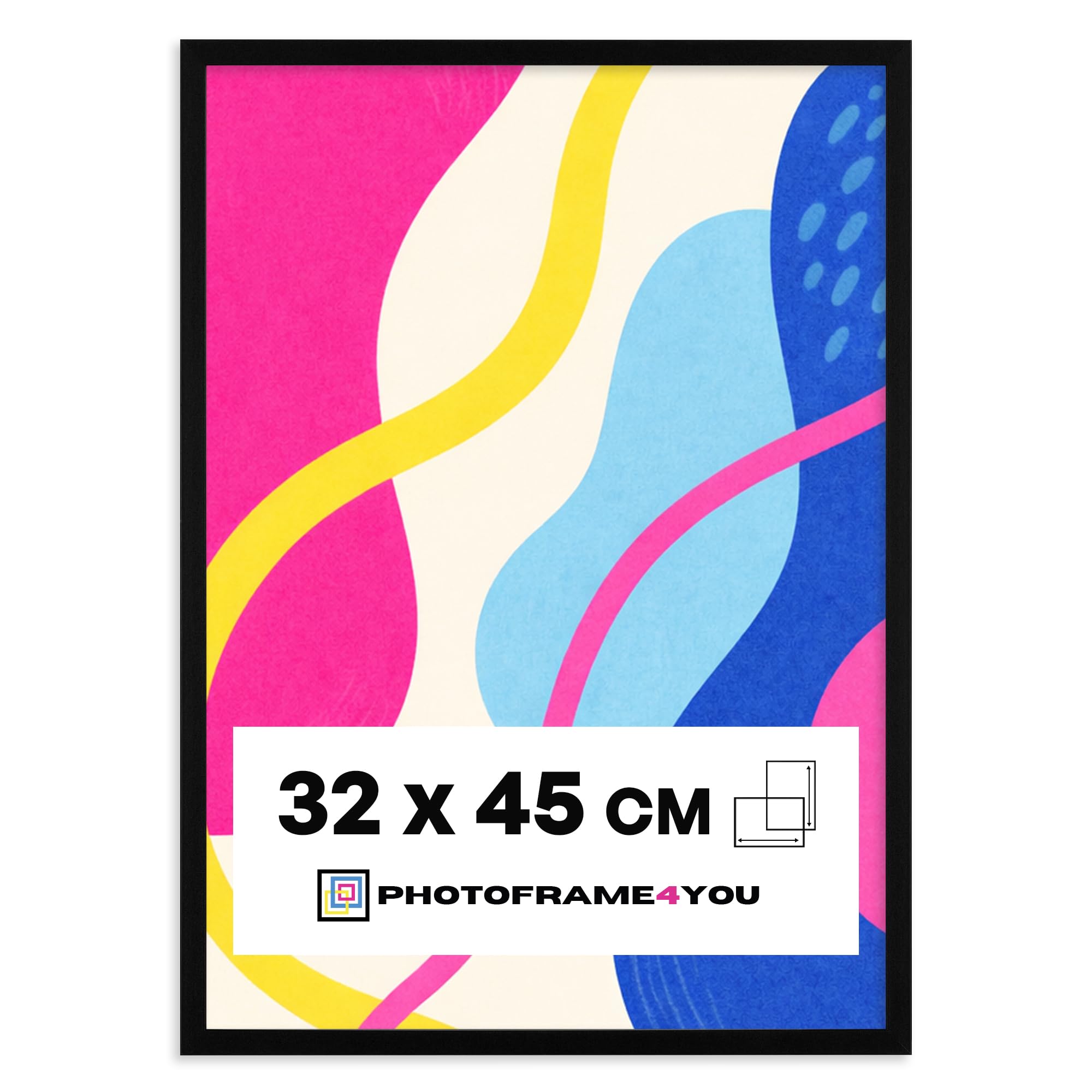 Photoframe4you - Picture Frame 32x45 cm MDF with Acrylic Glass - Matt Black — image 1