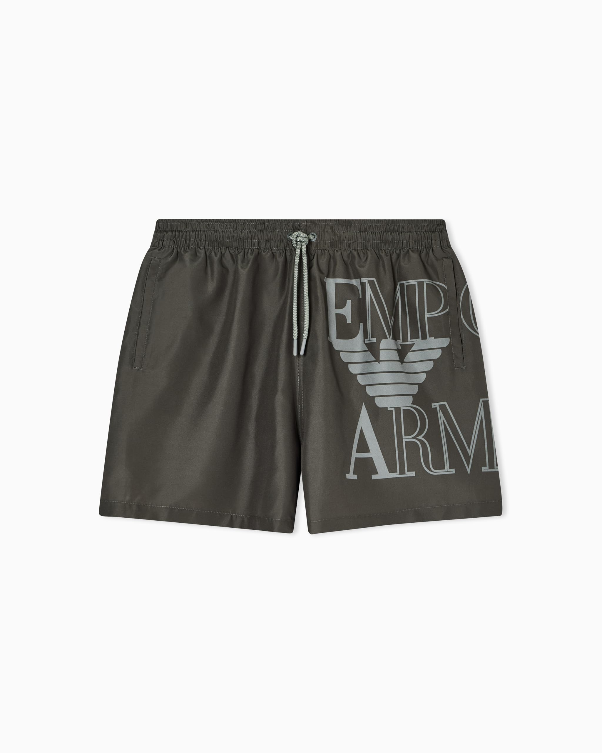 Emporio Armani Men's Green Beachwear, L, Swim Shorts
