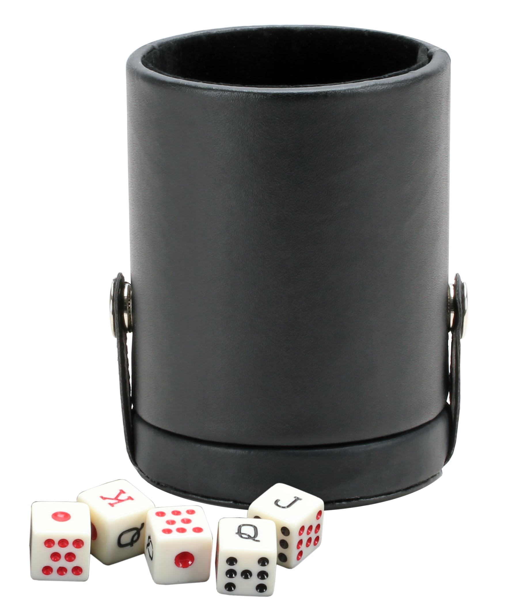 Amazon.com: Black Leatherette Deluxe Dice Cup With Storage