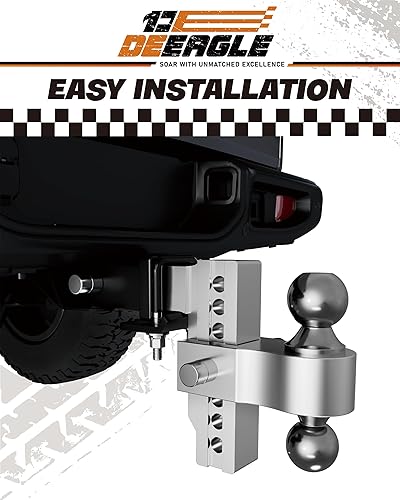 Miniatura 6 de DEEAGLE Paquete de 2 tensores de enganche estabilizador antitraqueteo para enganches de remolque de 1.25 a 2 pulgadas, reducen el movimiento en el