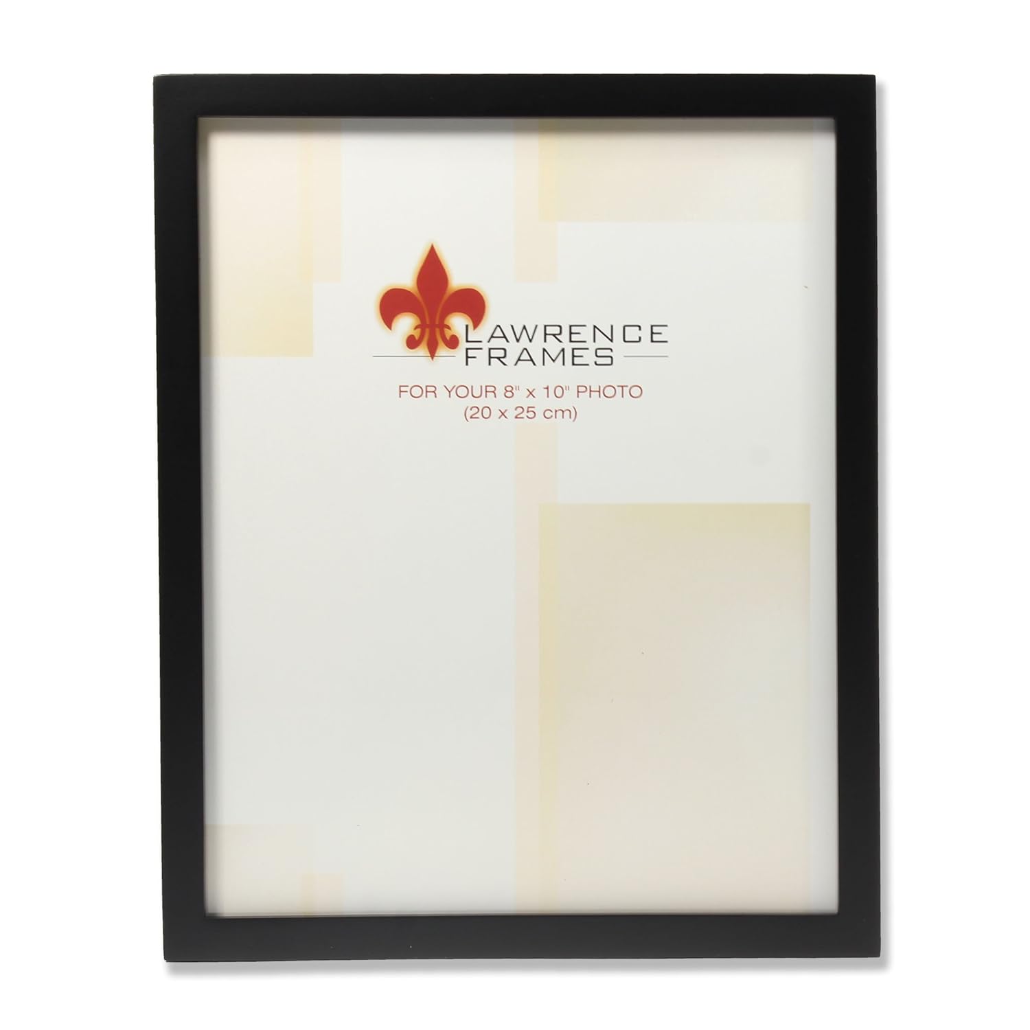 Lawrence Frames Black Wood Picture Frame, Gallery Collection, 8 by 10