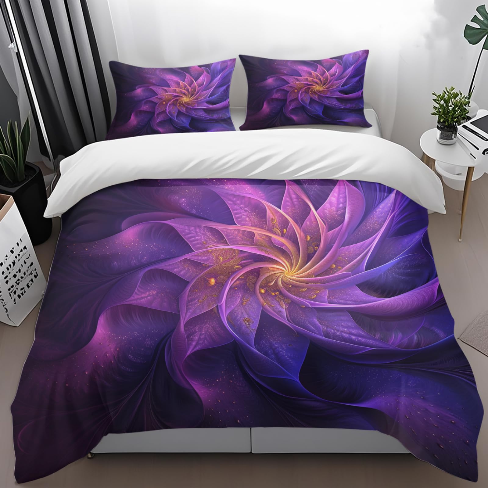 Housse de couette 240 x 260 abstrait violet pour transformer votre chambre