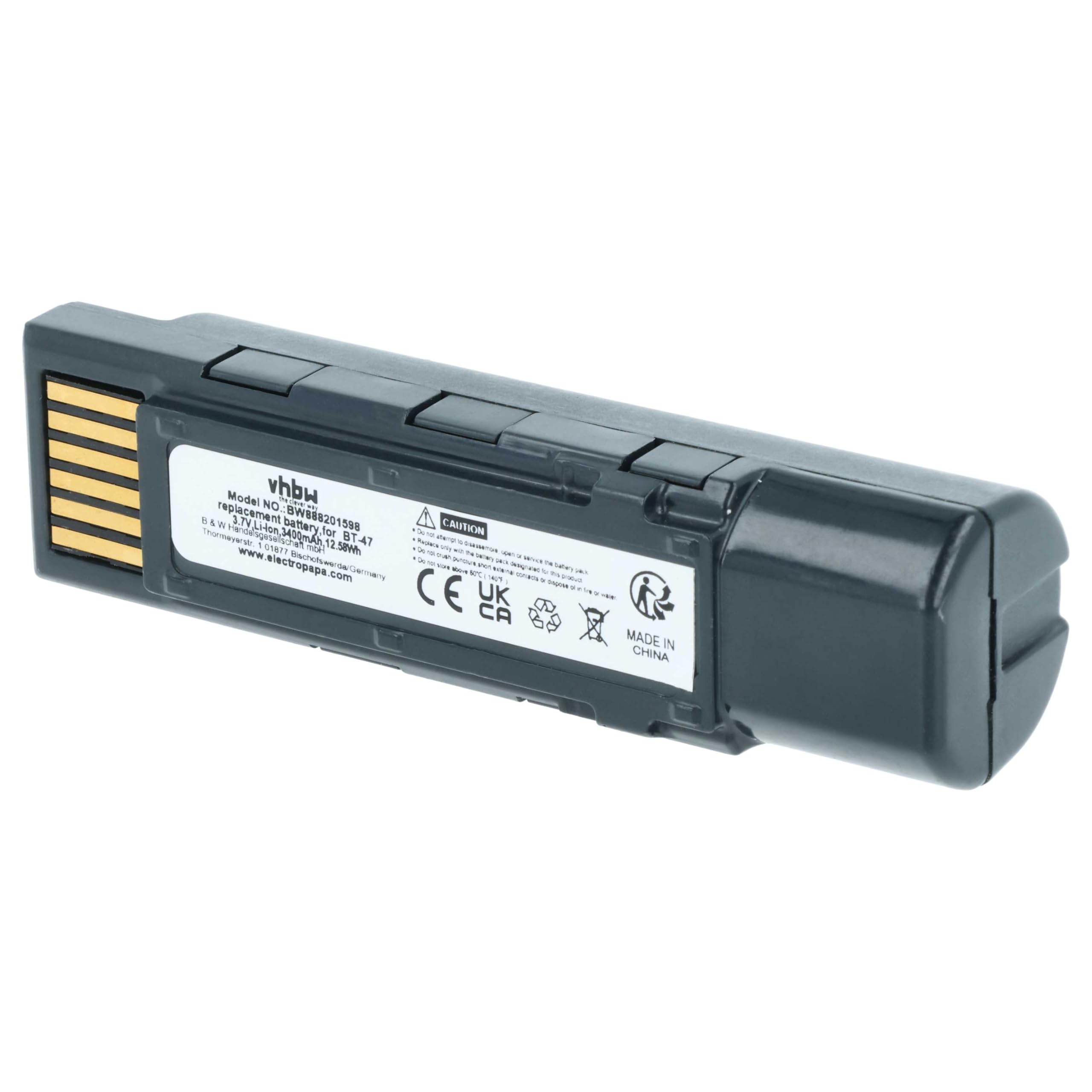 vhbw Batterie Remplacement pour Datalogic BT-47 RBP-GM45 Scanner Code-Barre POS 3400mAh 3,7V Li-ION
