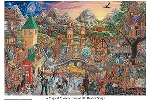 BEATLES CHART OF 100 SONGS POSTER BY TOM MASSE - 32x22 BEATLES...