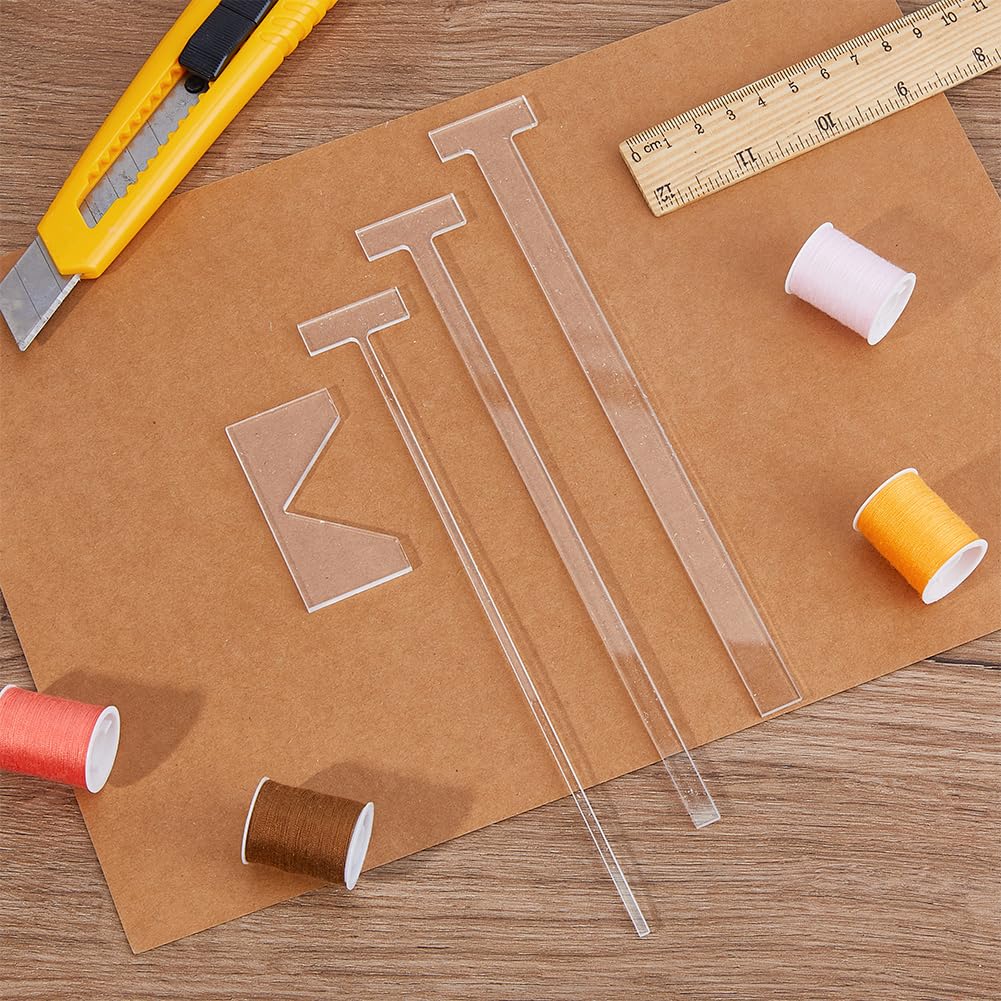 DICOSMETIC Juego de encuadernación de 4 piezas, herramienta de libro acrílica, instrucciones de scrapbooking