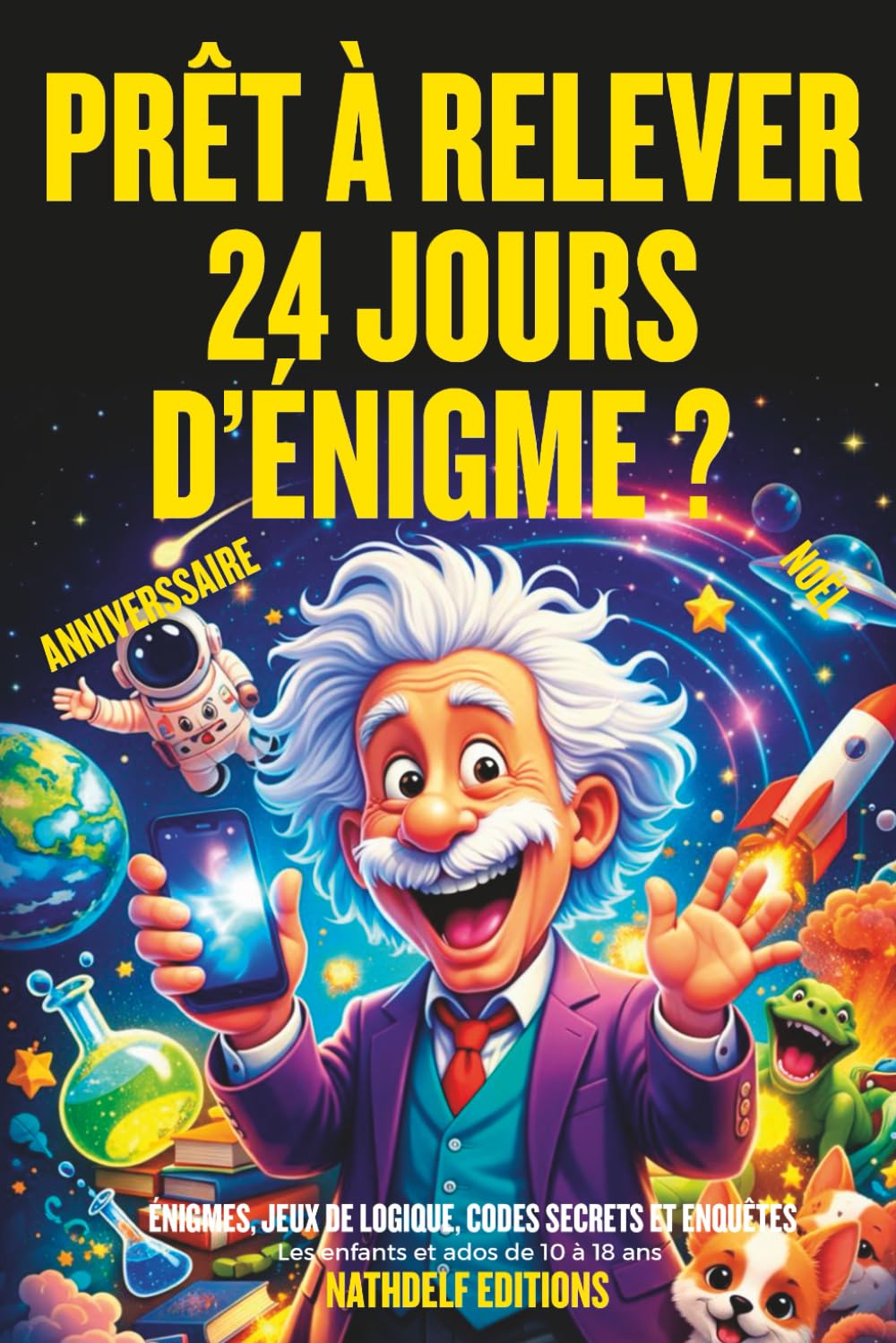 Calendrier de l’Avent : prêt à relever 24 jours d’énigmes de Noël ?: Énigmes, jeux de logique, codes secrets et enquêtes pour enfants,ados et adultes ... d’activités spécial Noël ou anniverssaire