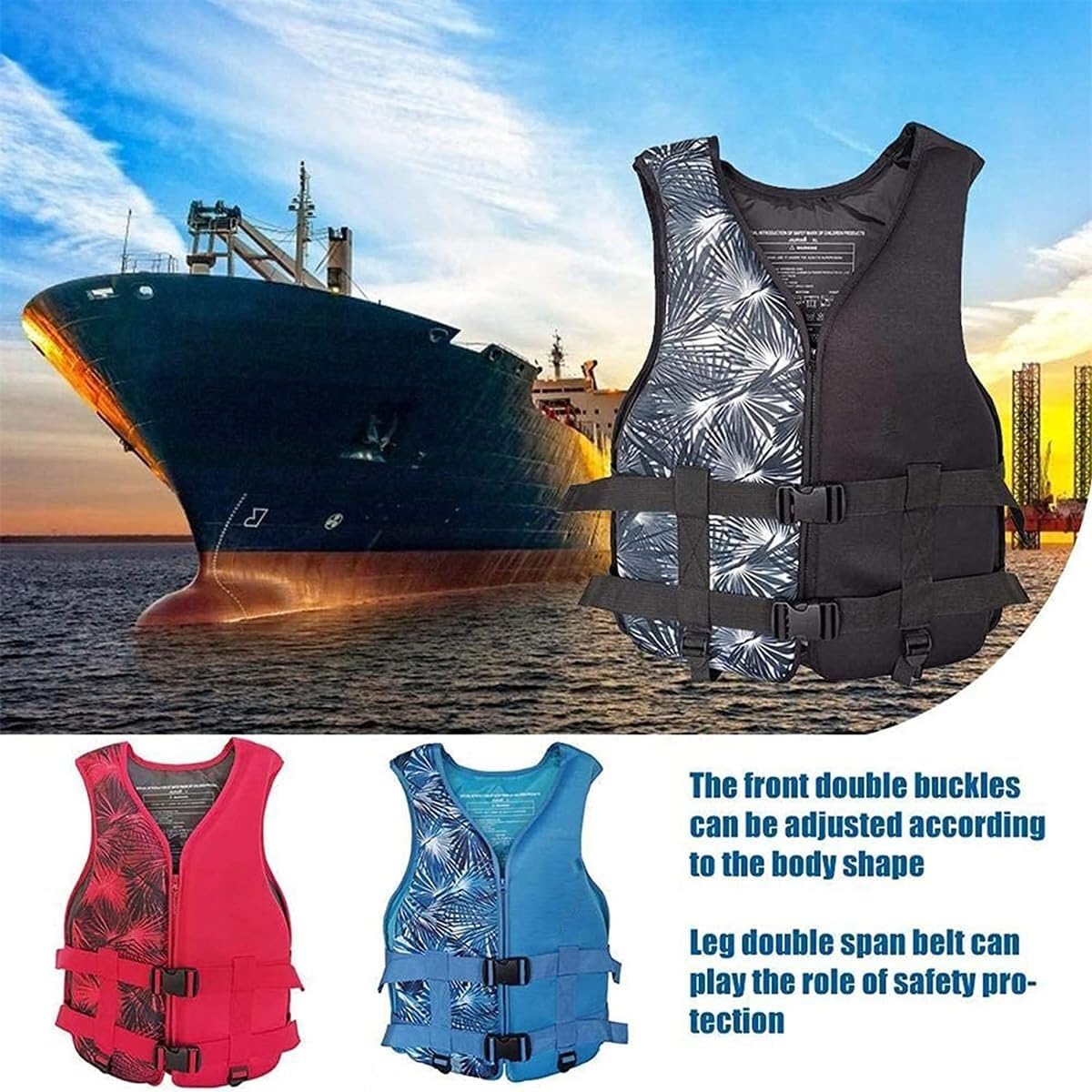 River Vest Adattamento Intero Giorno Organizzazione Fiume Neoprene per Pesca Mosca Trota Fiume Uso