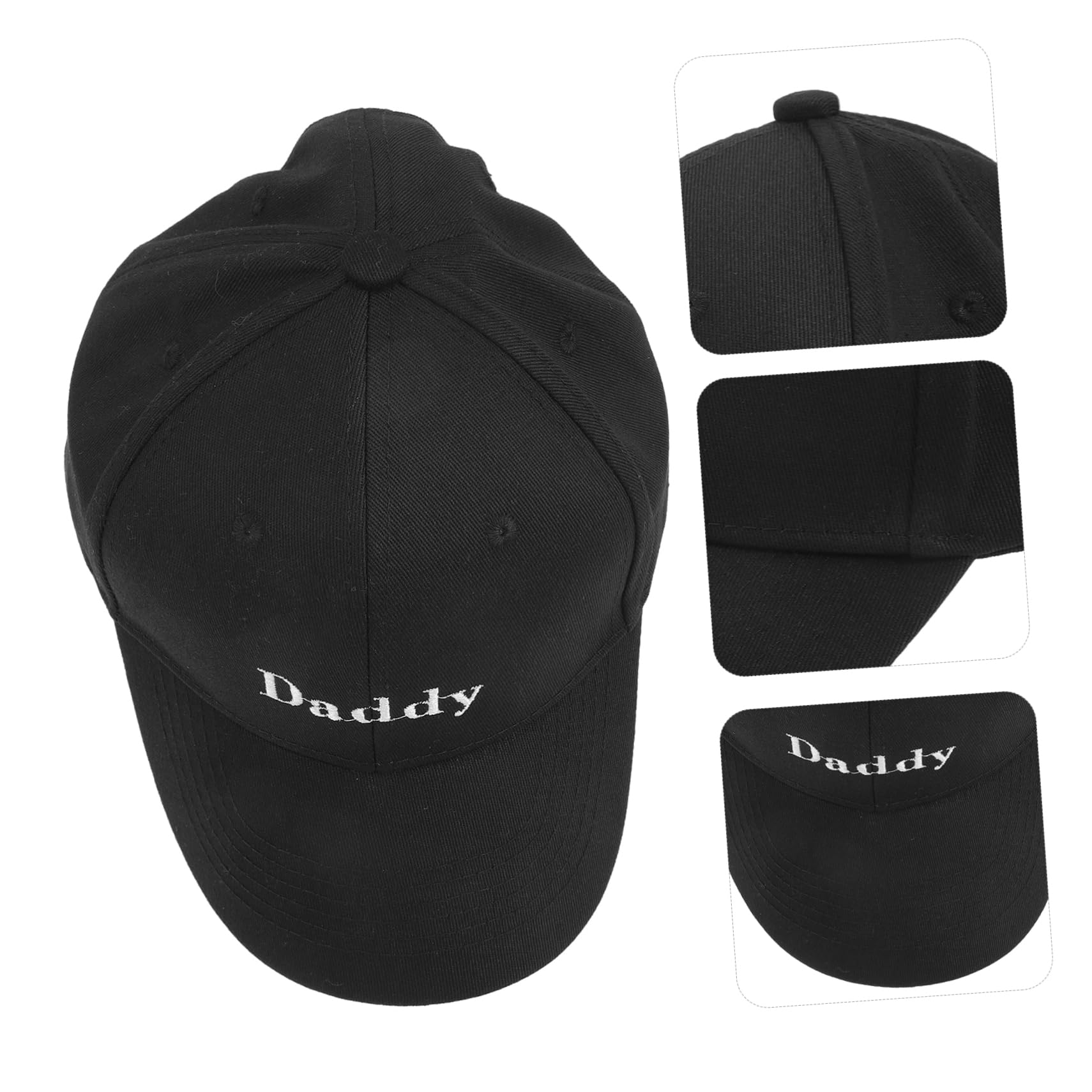 Ipetboom papá Gorras de béisbol Sombrero Sol chapéu de Sol Baseball Cap Sun Hat Sombreros Gorras de Beisbol para Hombre Gorra Gorra de Hombre Gorras de Beisbol para Mujer Tela Black
