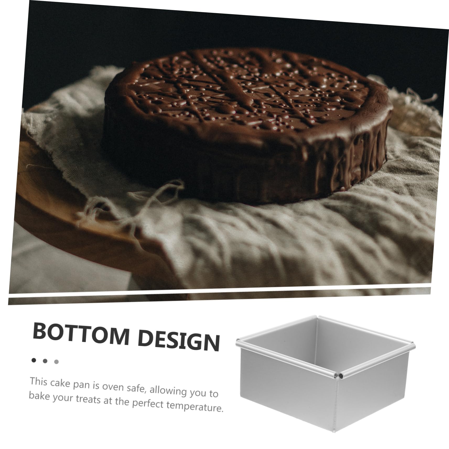 BESTYASH Removable Bottom Cake Baking Pan for Cheesecake Even Heat Distribution and Easy to Clean Baking Tool for Home and Professional
