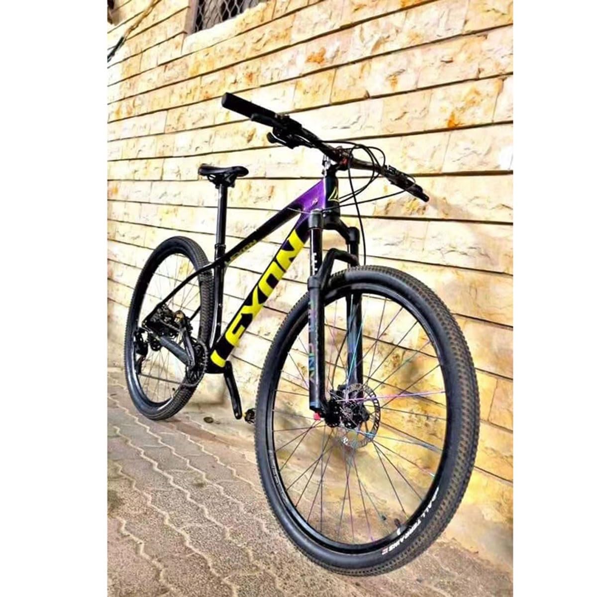 Widelec amortyzowany do rowerów górskich do 26/27,5/29 cali MTB zawieszenie pneumatyczne 100 mm skok sprężyny QR 9 x 100 mm zdalna blokada hamulec tarczowy stożkowy rura widelec rowerowy (kolor: złoty