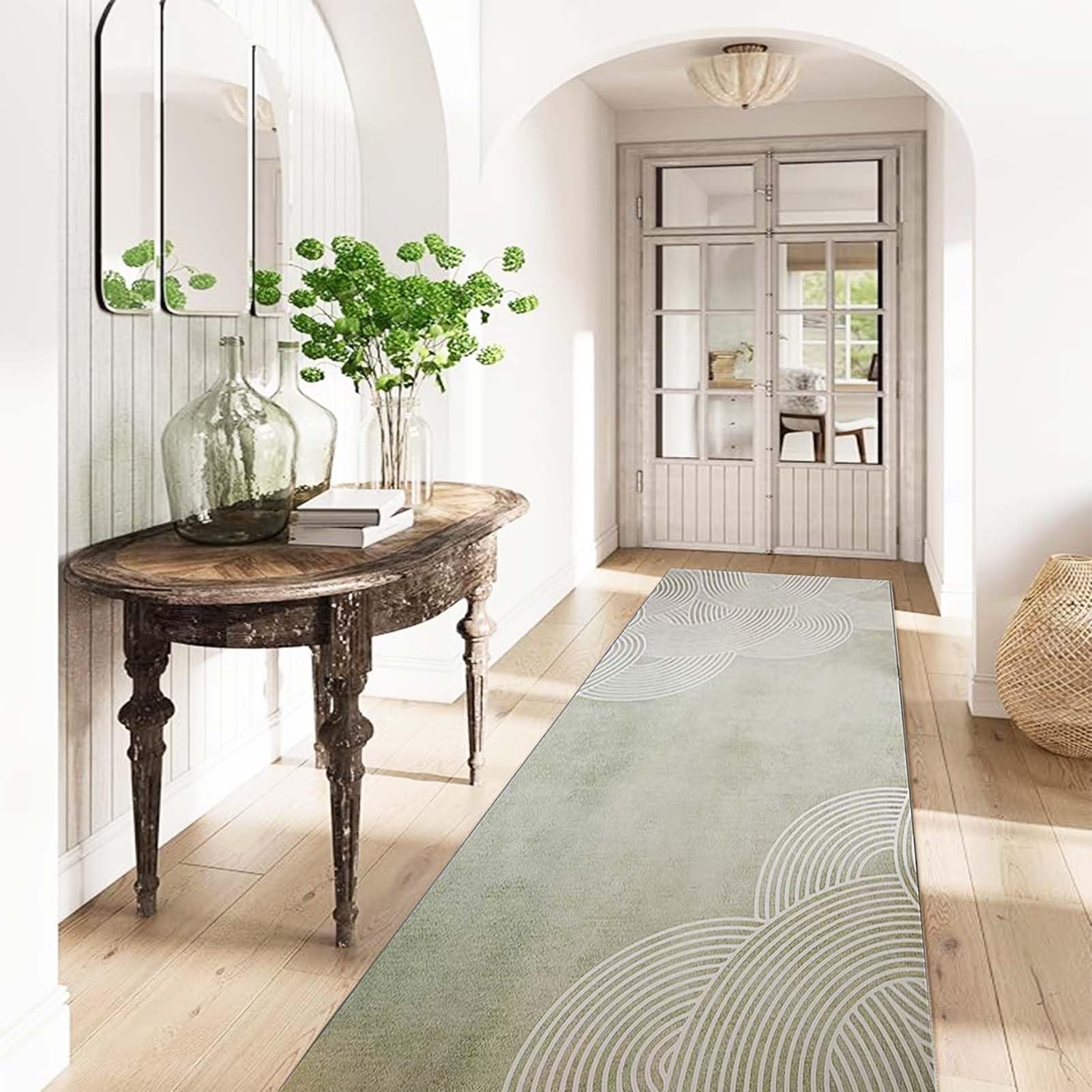 Teppichläufer für den Flur – Extra lang 1m 1,5m 2m 2,5m 3m 3,5m 4m 4,5m 5m 6m, waschbar, rutschfest, schmale Teppiche, Heimdekoration, Fußmatten für Küche und Wohnzimmer(120×400cm)