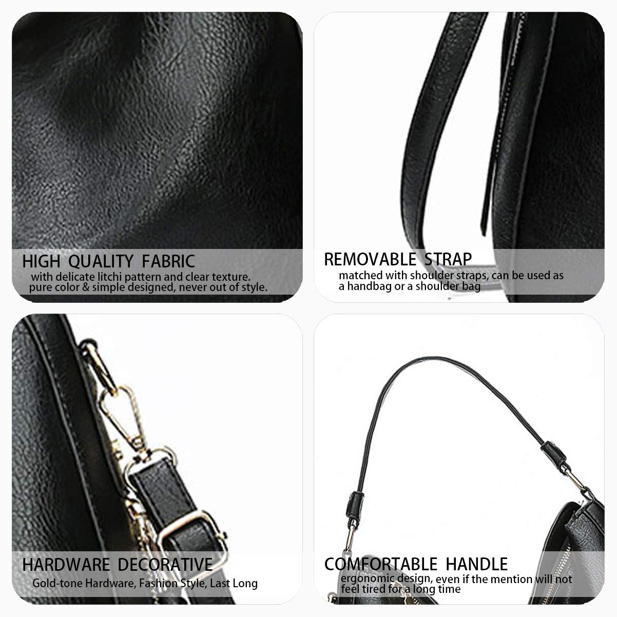 AINUOEY Donna Borse a Mano Borsa a Spalla Elegante Grandi Firmate Marca Tracolla Antifurto PU pelle 76670 1 pz