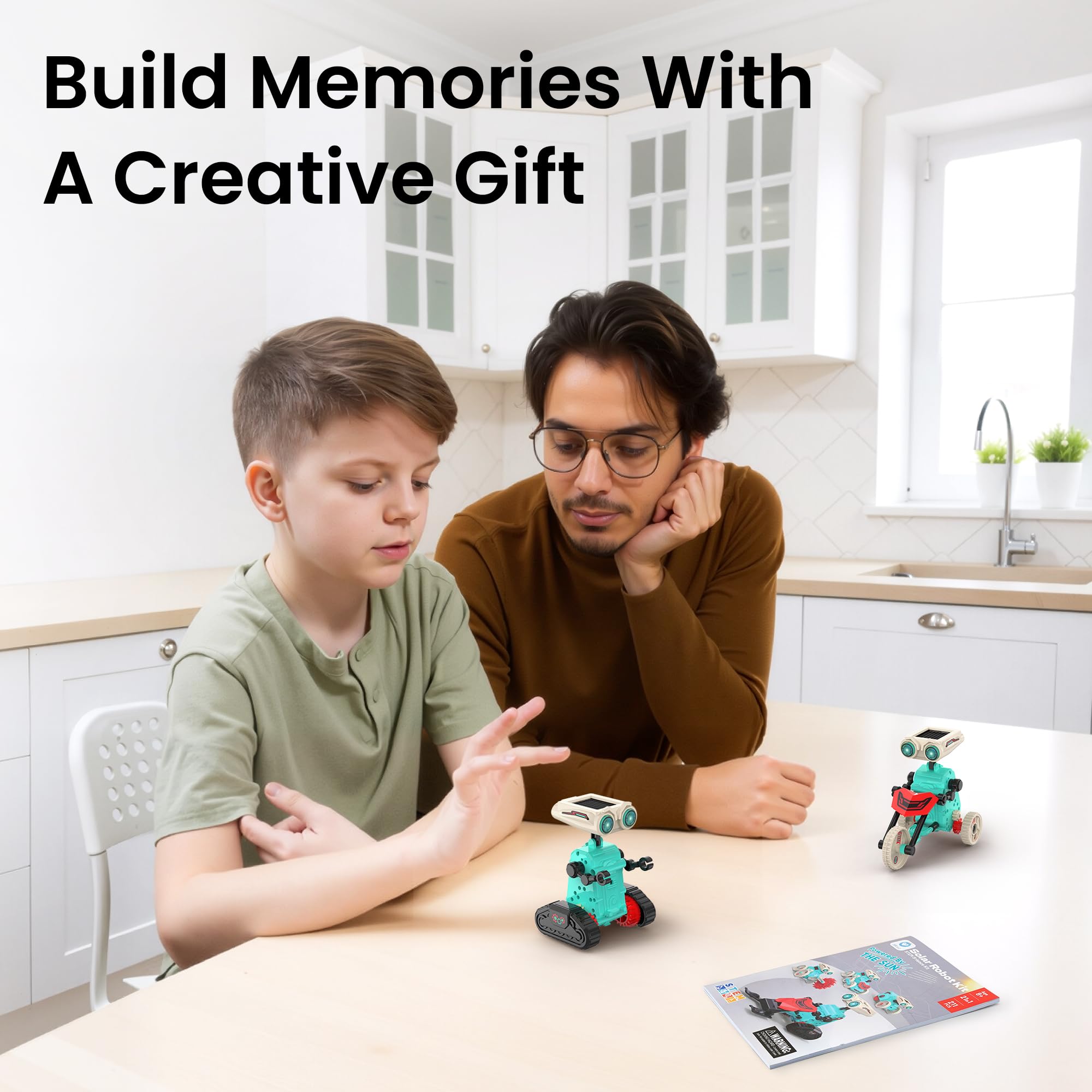 Sillbird Robot Solaire pour Enfant, 21 en 1 Robot Solaire Kit Éducatif, Energie Solaire et Batterie Double DIY Cadeau pour Les Garçons de 8 9 10 11 12 13 Ans (211Pièces)