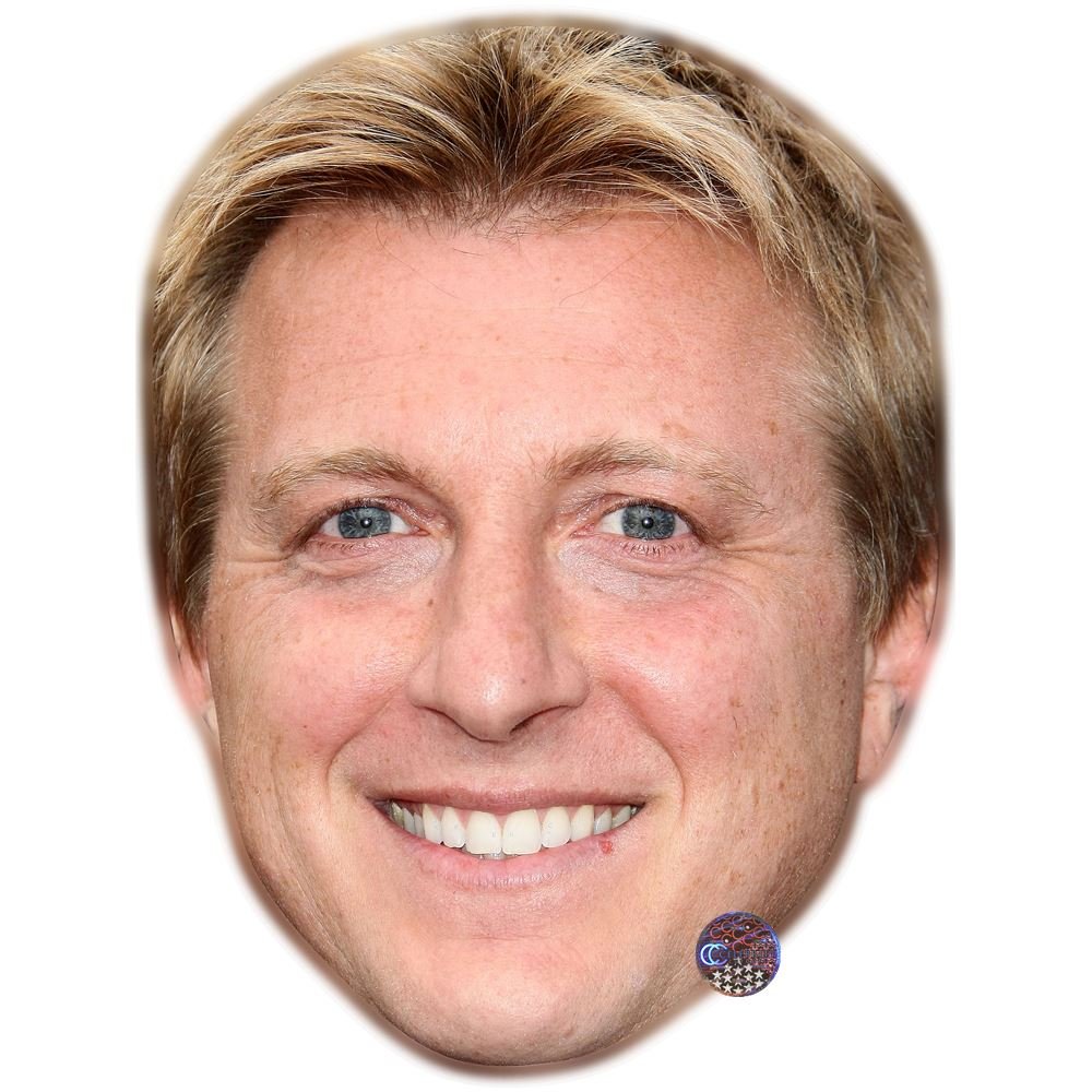 William Zabka Celebrity Mask, Flat Card Face, Fancy Dress Mask