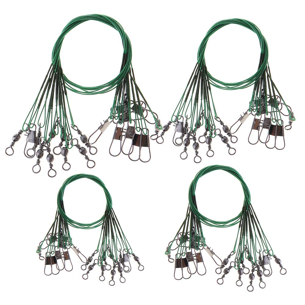 40 Piezas de Cables de Pesca Líderes, 30 Libras de Prueba de Acero Inoxidable Resistente, Línea de Pesca