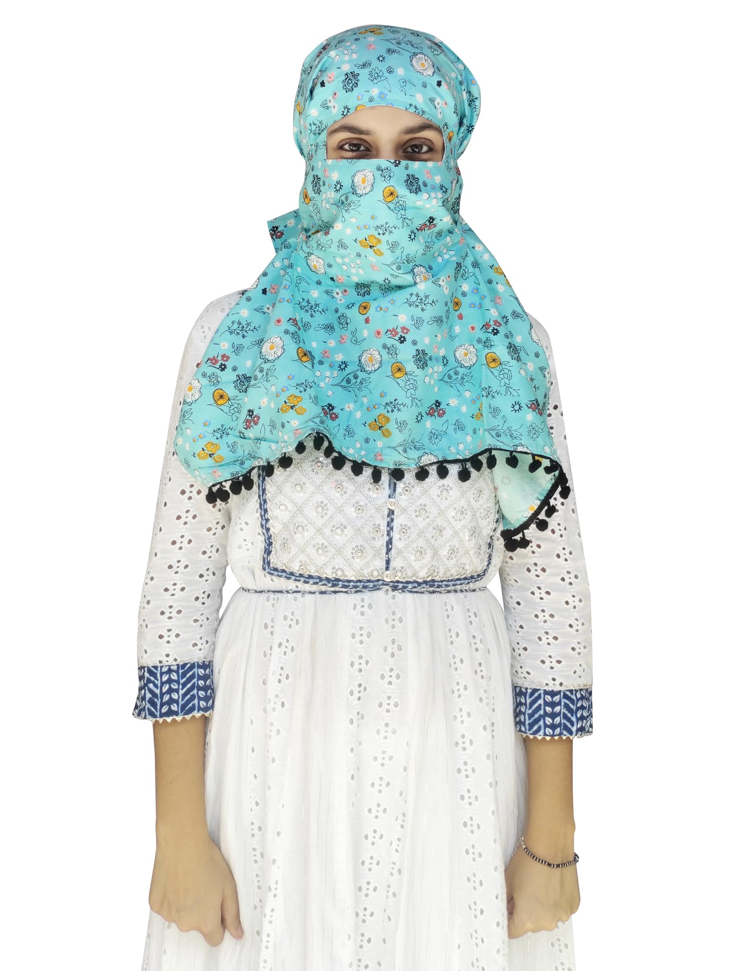 switchon Export quality Cotton Multi color scarf hijabf for women for 12 yrs and above-picture-34